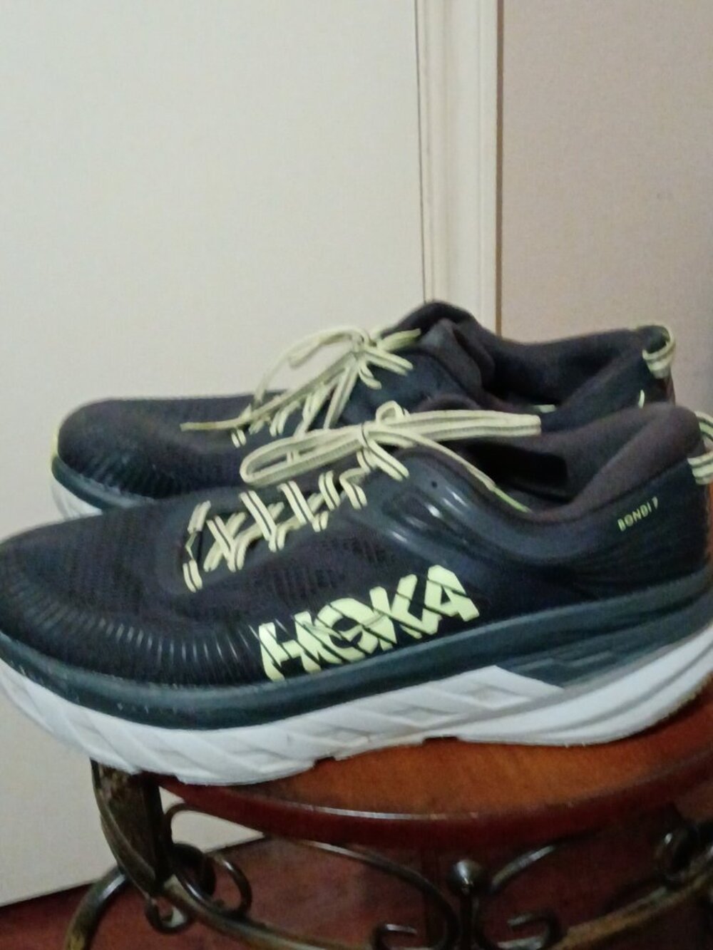 Hoka One One Bondi 7 Running Shoes Men's 11.5 Blue Graphite Athletic Shoes - Picture 9 of 14